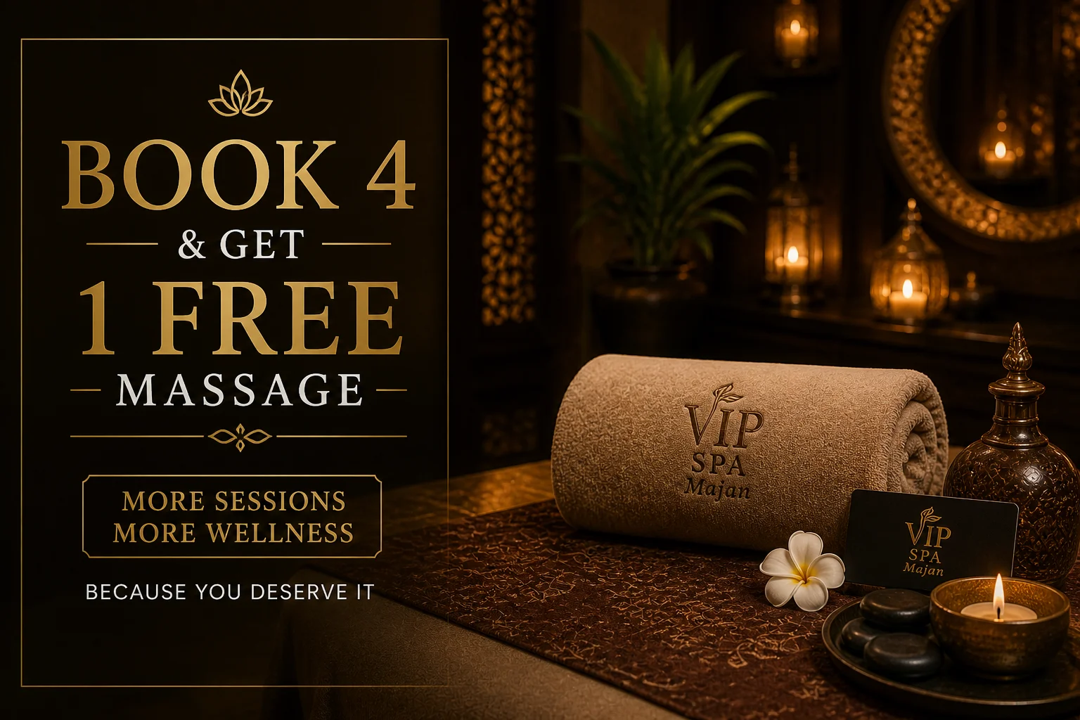 Book 4 massages, get 1 free